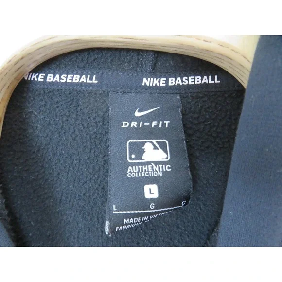 Pittsburgh Pirates Hoodie Mens Large Black Nike Dri Fit MLB Baseball Authentic - Picture 3 of 7